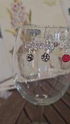 Pendientes de mariposa de cristal