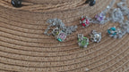 Collares con colgante de bola redonda con de metal de moda para mujer, colores diferentes