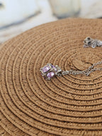 Collares con colgante de bola redonda con de metal de moda para mujer, colores diferentes
