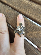 Cóctel anillo de una tortuga con su bebé