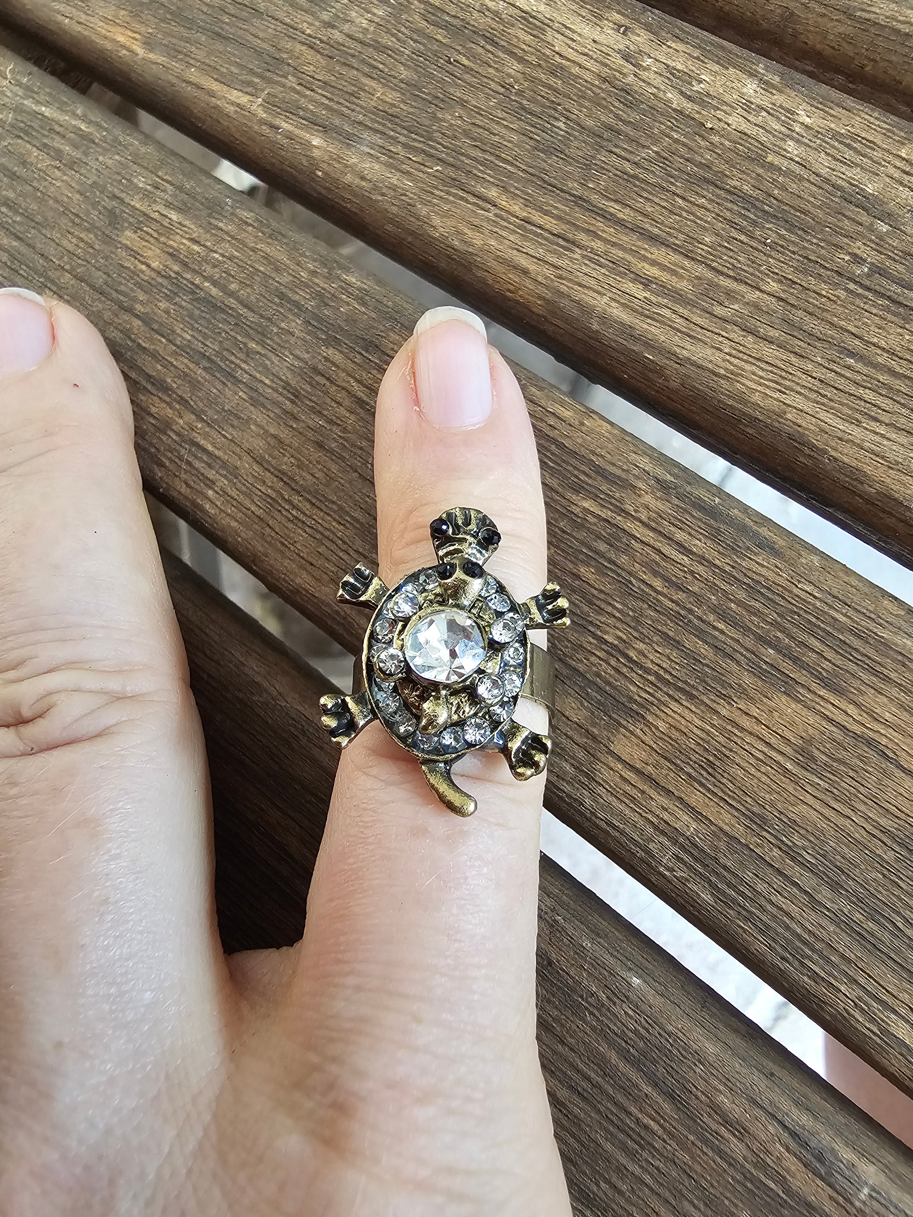 Cóctel anillo de una tortuga con su bebé
