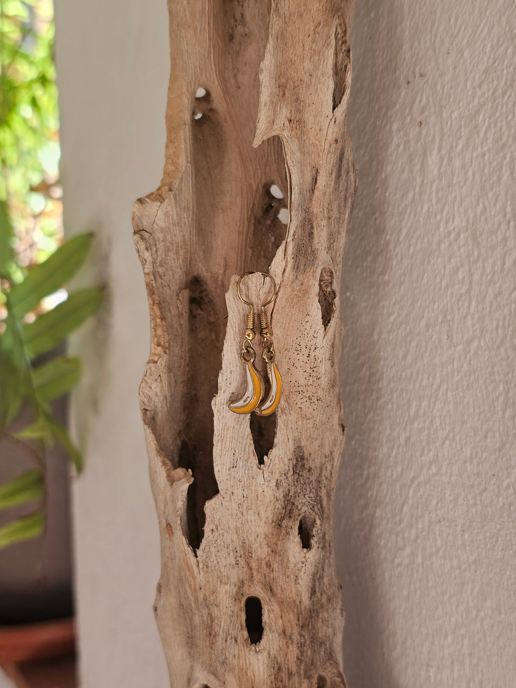 Pendientes divertidos con forma de banana