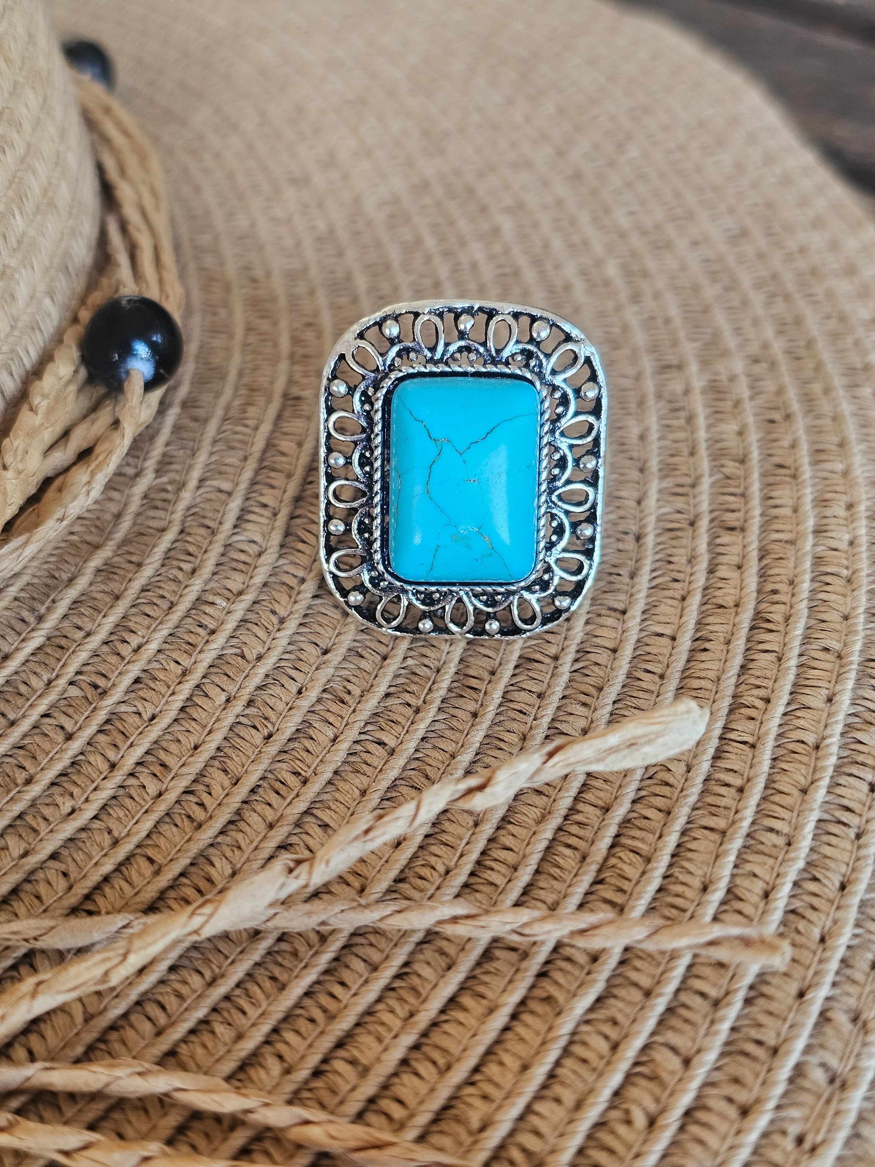 Cuadrado anillo bohemio