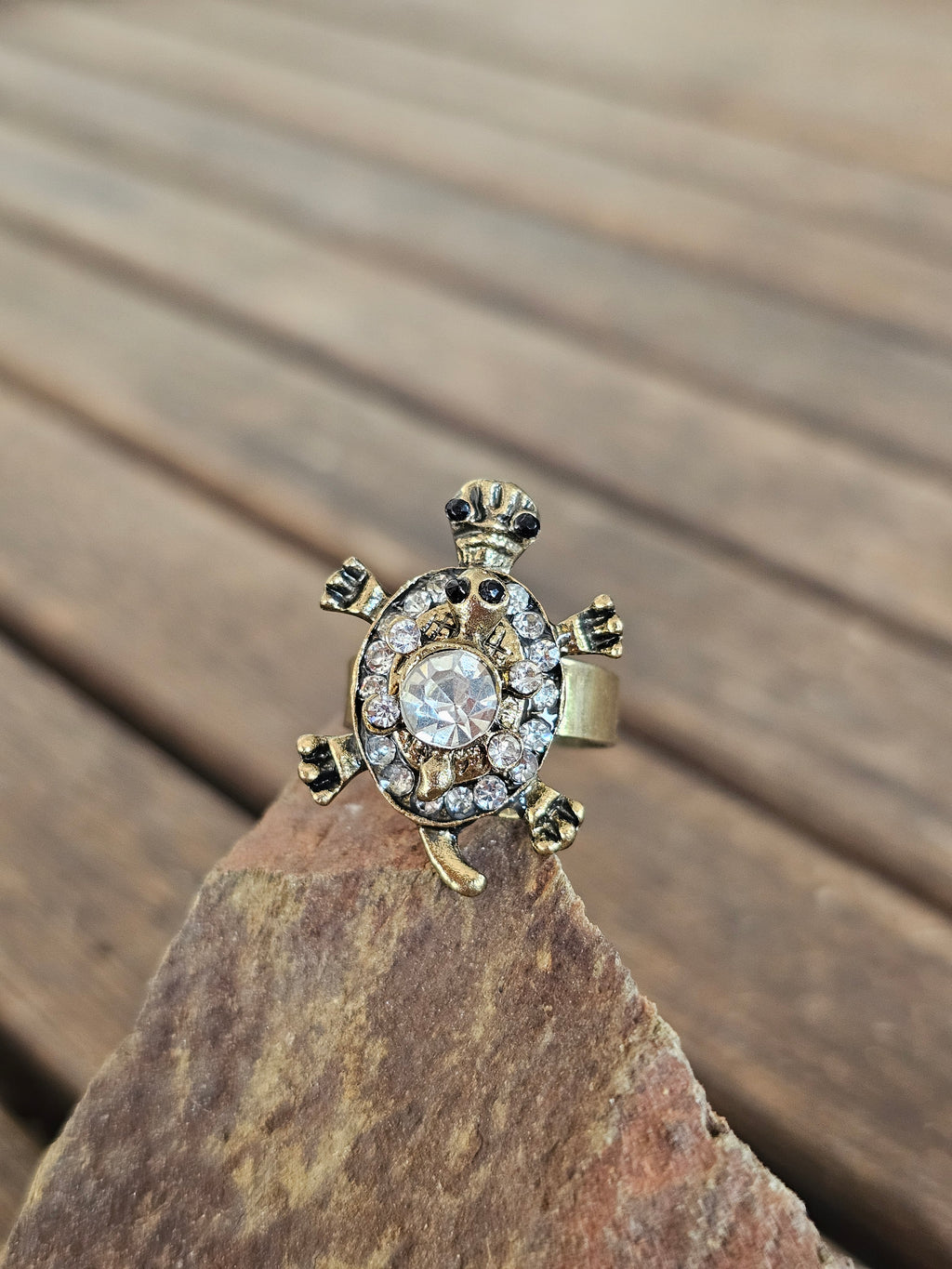 Cóctel anillo de una tortuga con su bebé