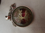 Árbol de la Vida, cabujón abovedado de cristal, arte alterado, cadena color plata, collar de la vida eterna