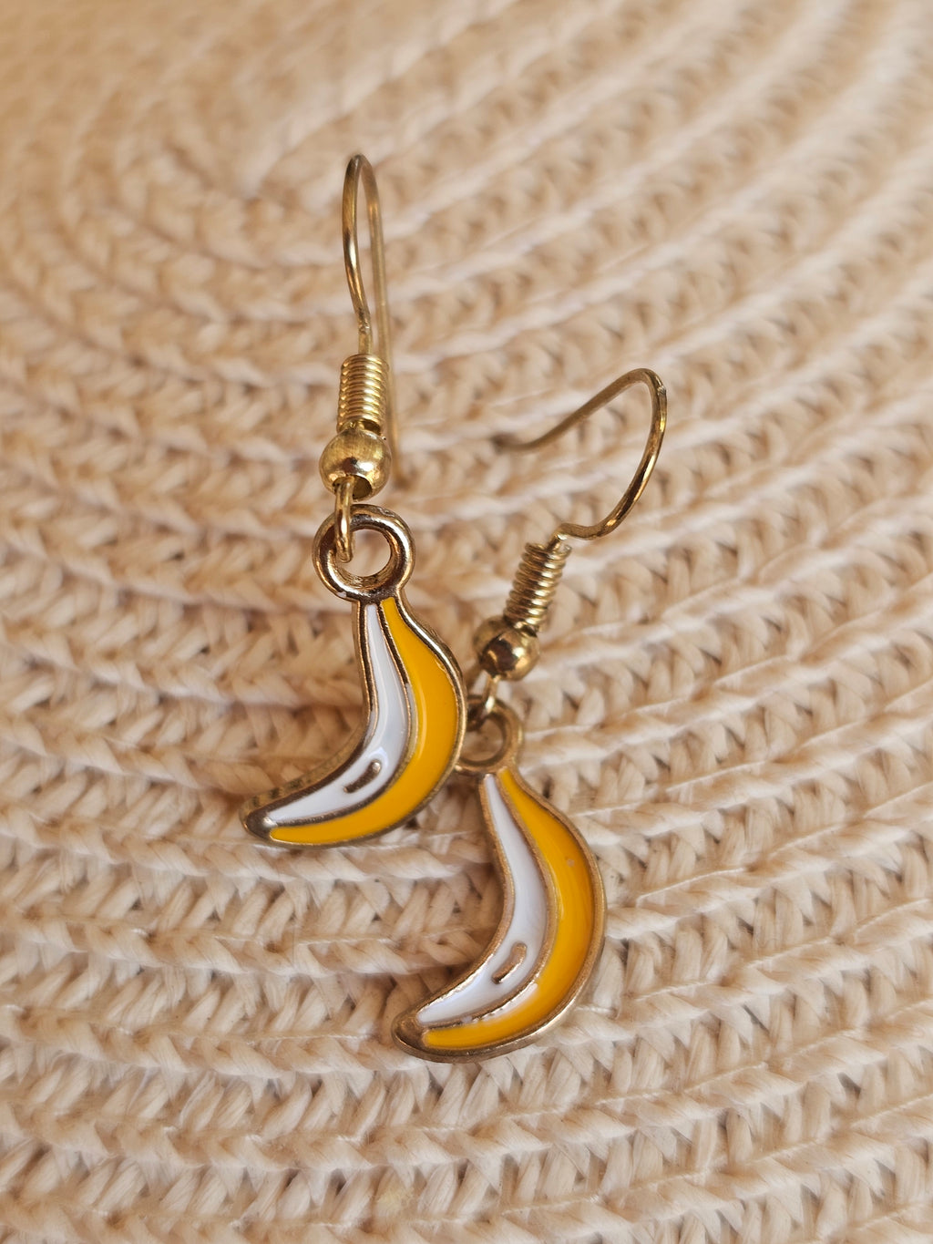 Pendientes divertidos con forma de banana