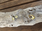 Conjunto de Collar y Pendientes de Cristal Amarillo Elegancia Silvestre