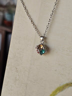 Collares con colgante de bola redonda con de metal de moda para mujer, colores diferentes