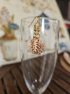 Monstera leaf earrings