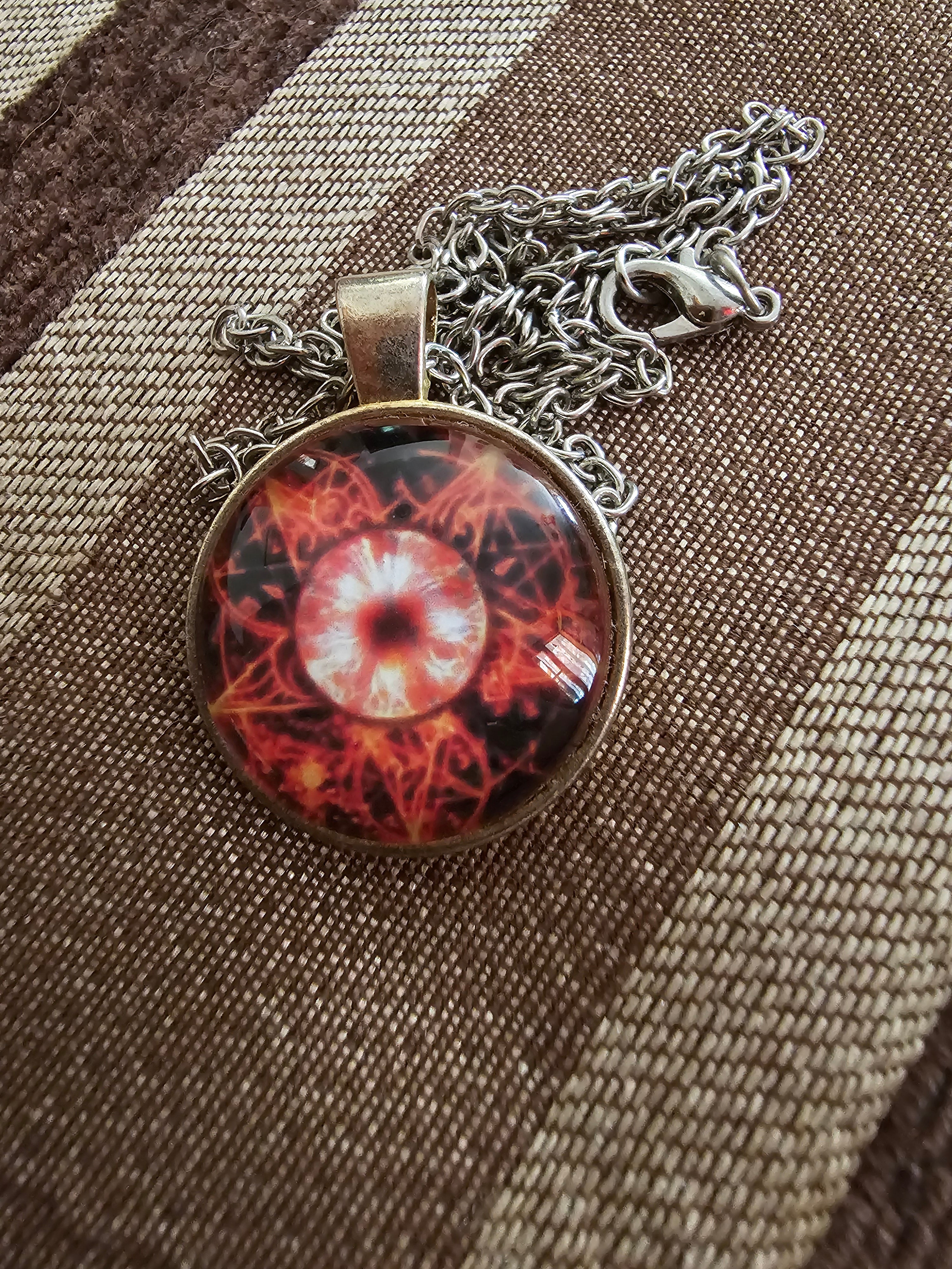 Colgante de pentagrama de fuego