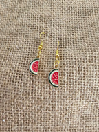 Pendientes divertidos con forma de sandía