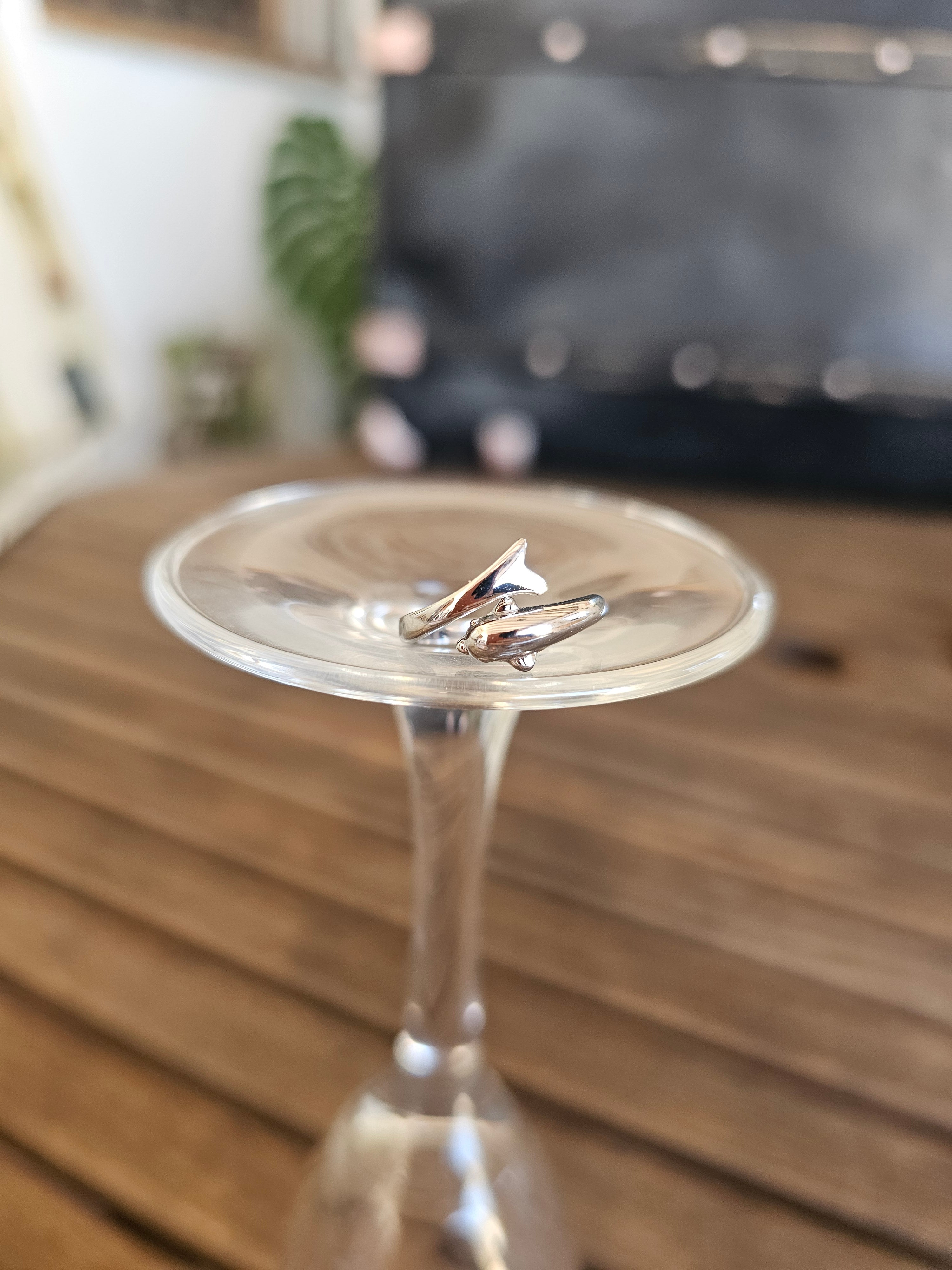 Delicado anillo de delfín