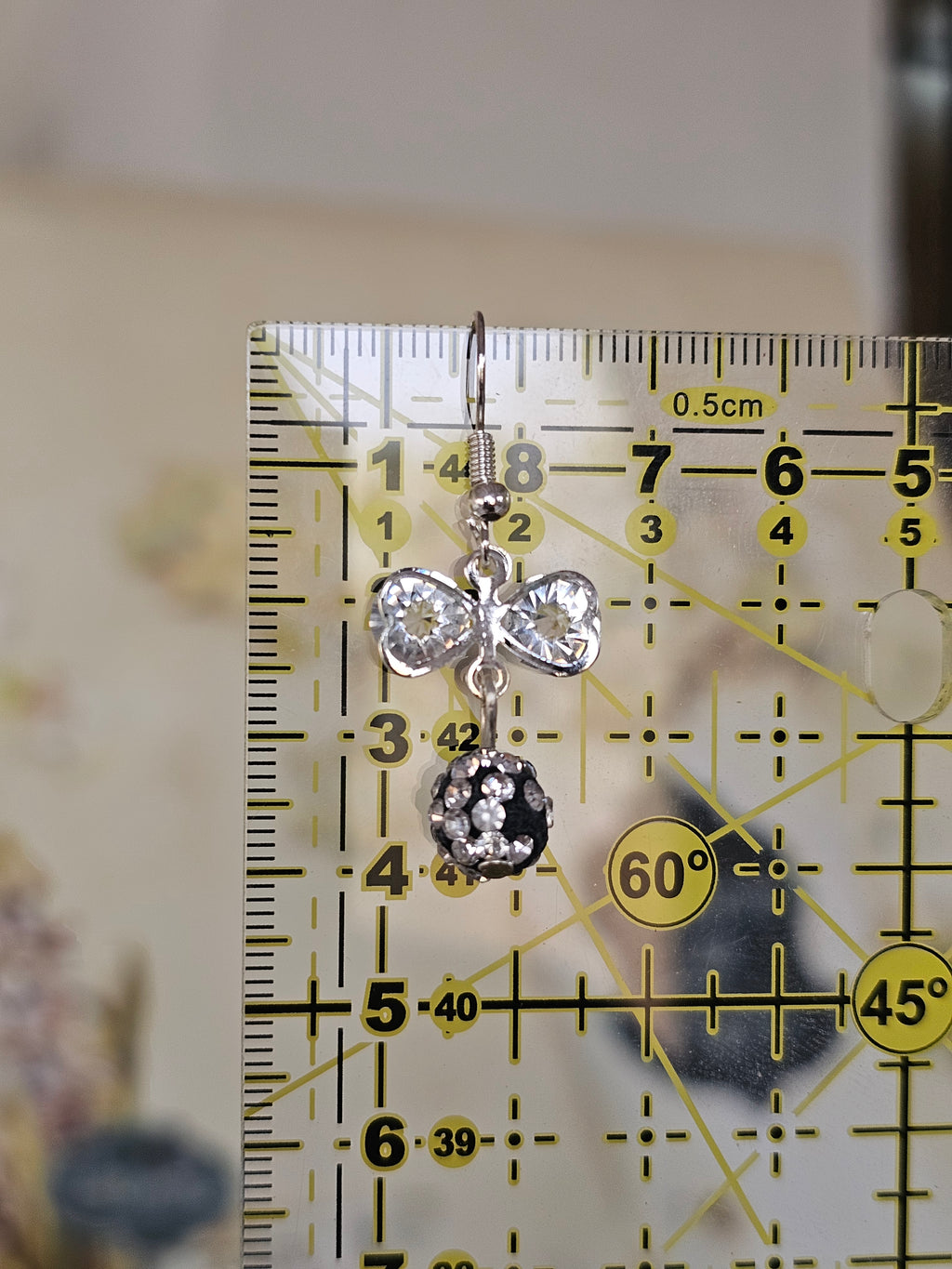 Pendientes de mariposa de cristal