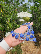 Collar azul bisutería