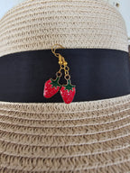 Divertidos pendientes forma de fresas