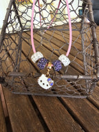 Collar con Dije de Gatita y Charms de Cristal