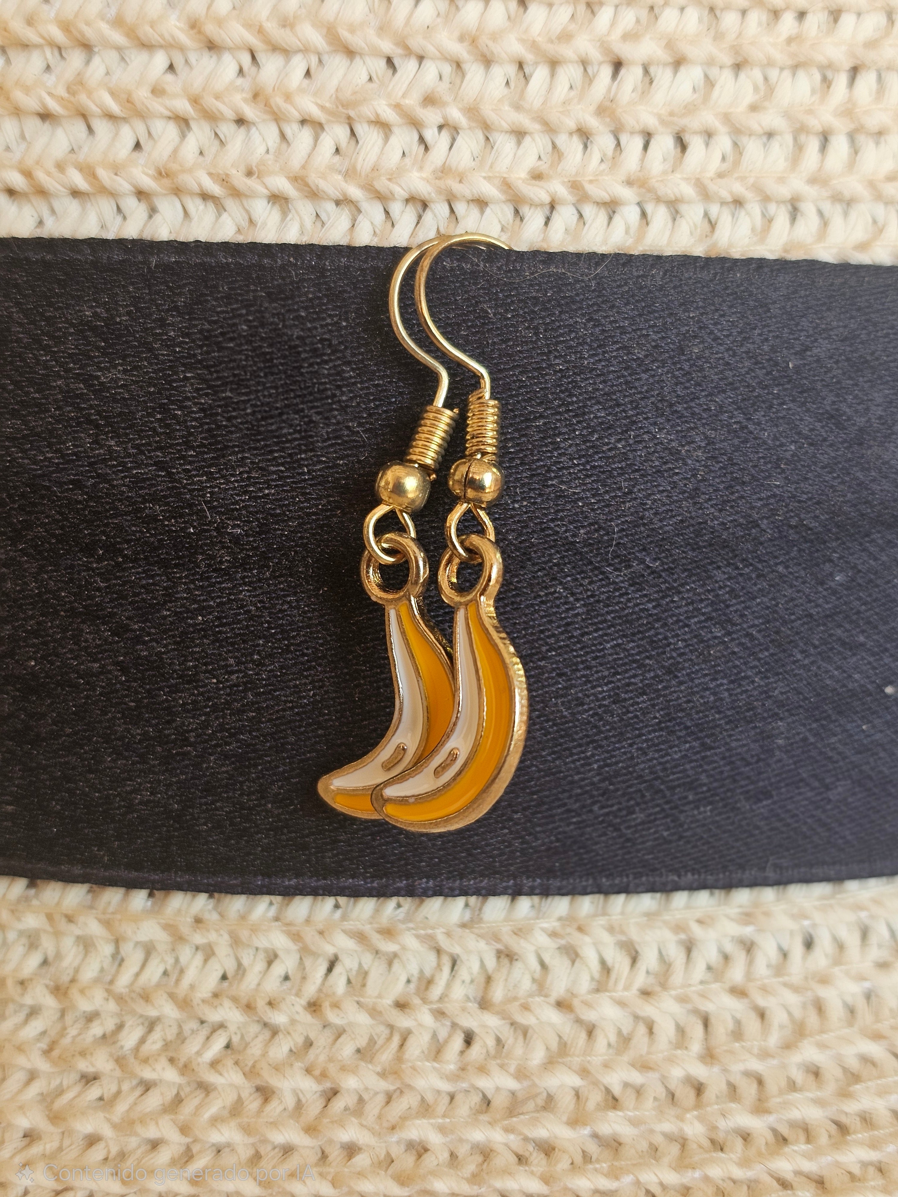 Pendientes divertidos con forma de banana