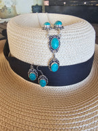 Conjunto de collar y pendientes turquesa