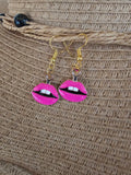 Rosa Labios Pendientes