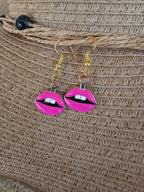 Rosa Labios Pendientes