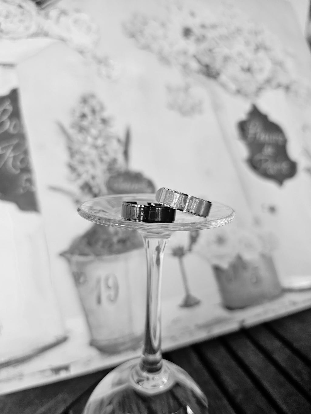 "DAD" ring for father