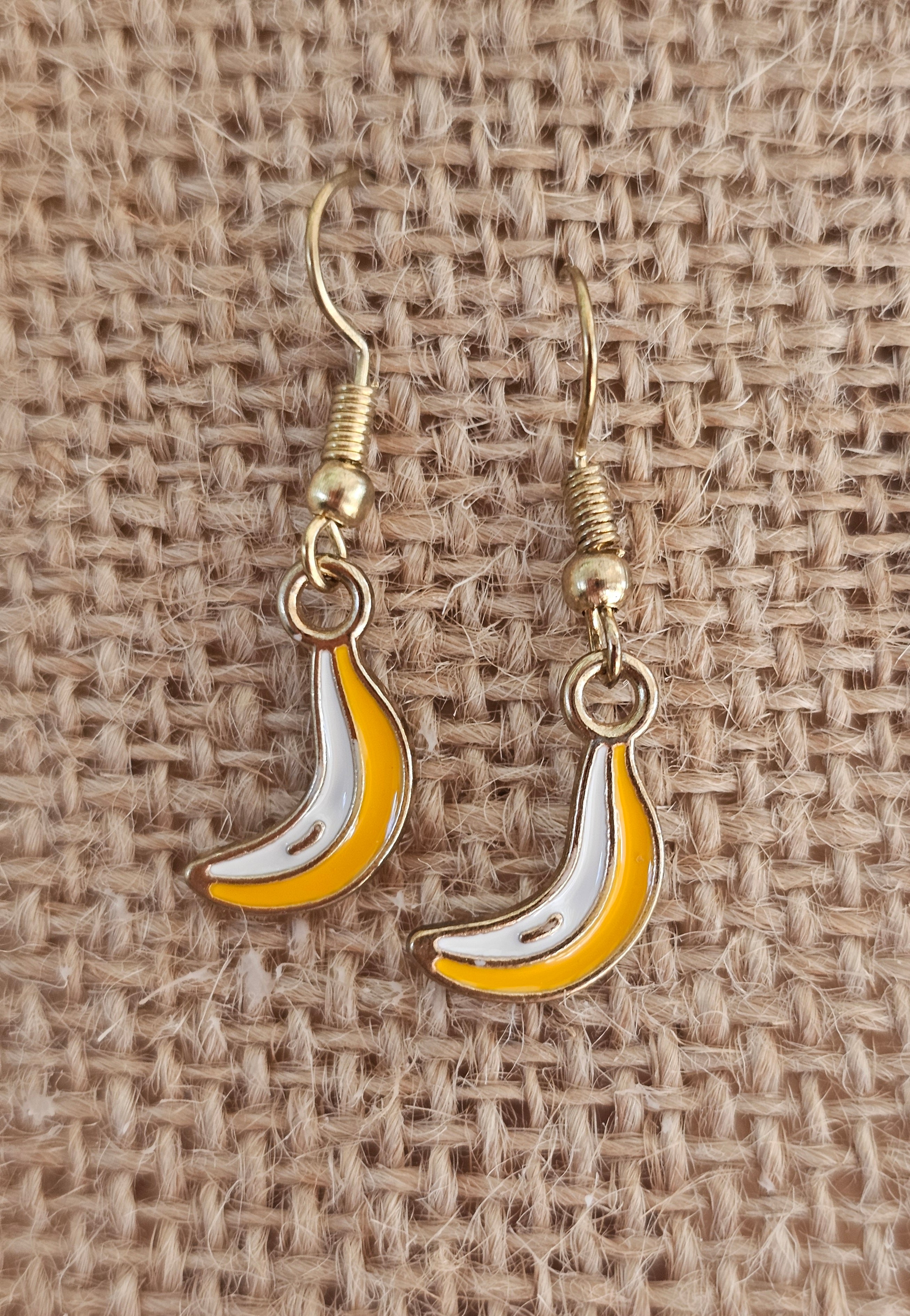 Pendientes divertidos con forma de banana