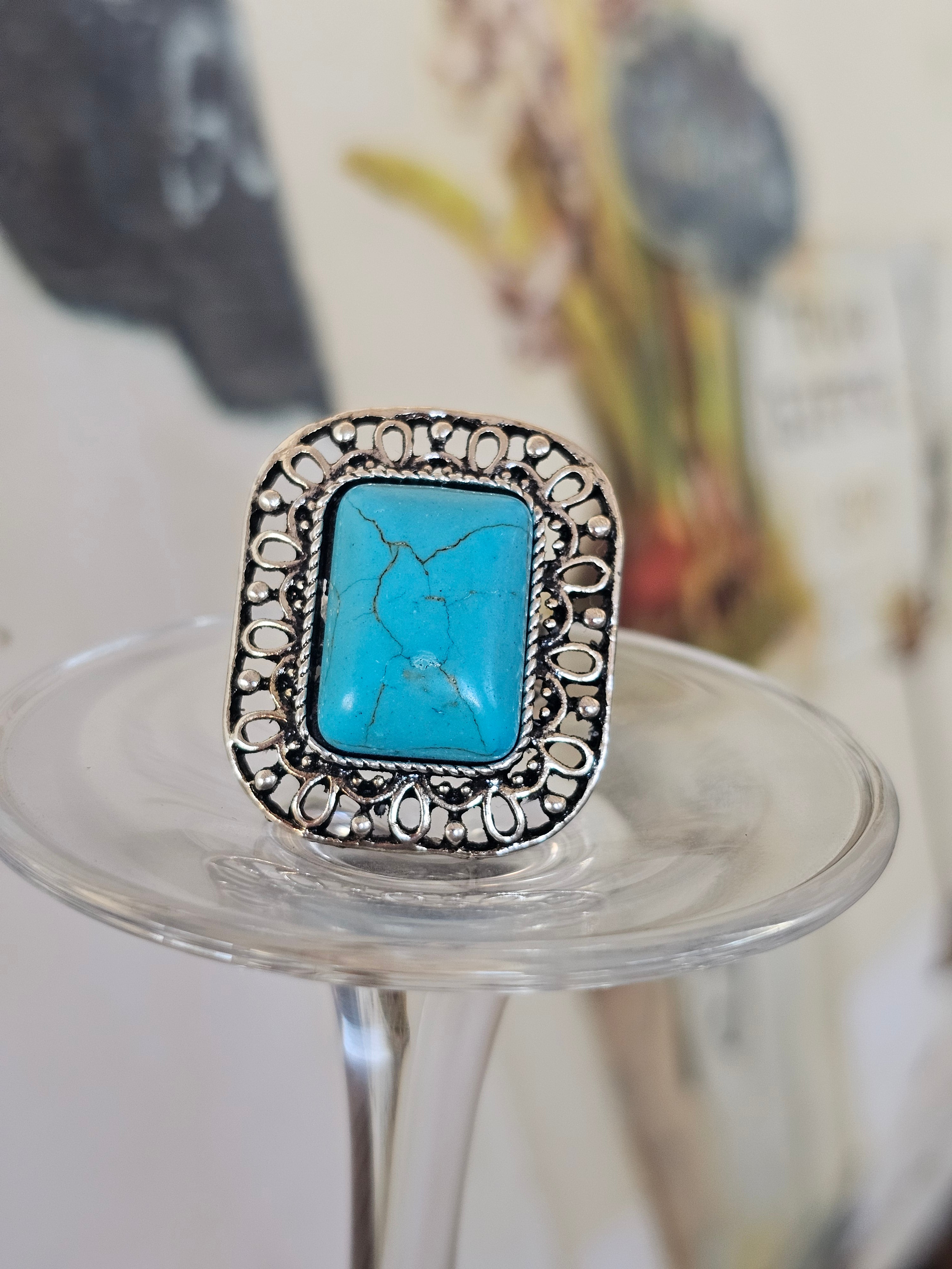 Cuadrado anillo bohemio