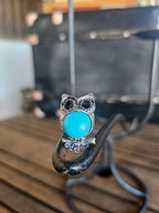 Hermoso anillo bohemio en forma de búho