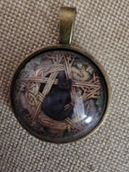 Gato Negro en Pentagrama, Wicca Collar Colgante