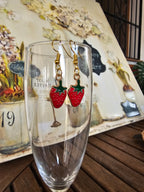 Divertidos pendientes forma de fresas