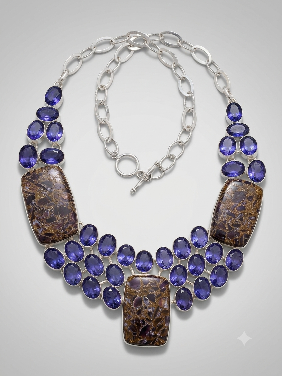 Collar espectacular bisutería