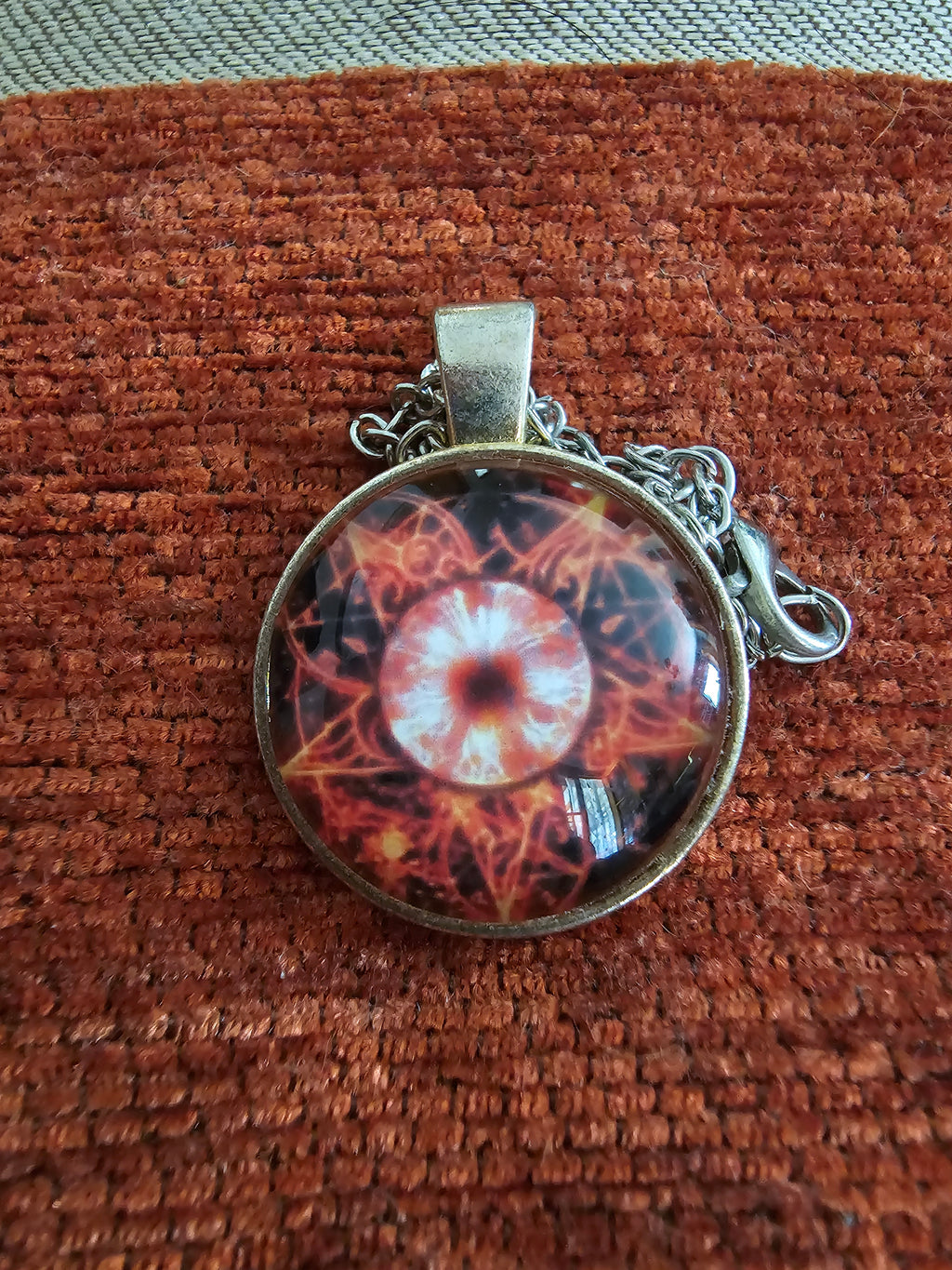 Colgante de pentagrama de fuego
