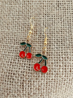 Pendientes divertidos con forma de cerezas