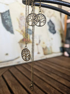 Conjunto de Collar y Pendientes Árbol de la Vida – Bronce Envejecido