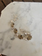 Pulsera de Plata 925 con Cuarzo Ahumado Facetado