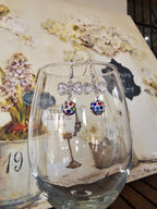 Pendientes de mariposa de cristal
