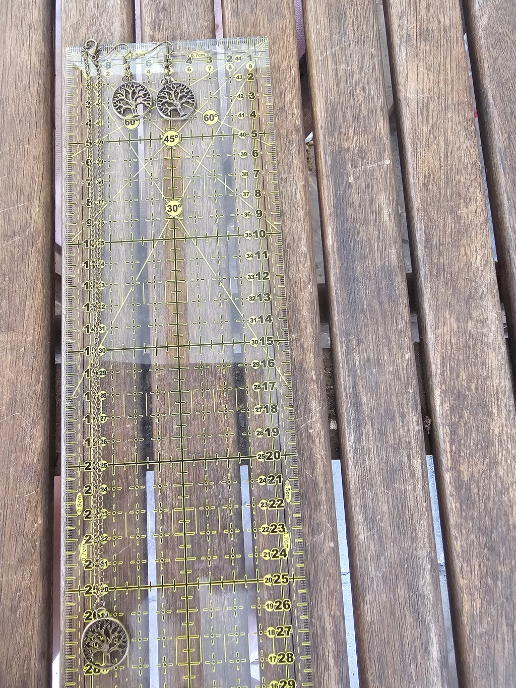 Conjunto de Collar y Pendientes Árbol de la Vida – Bronce Envejecido