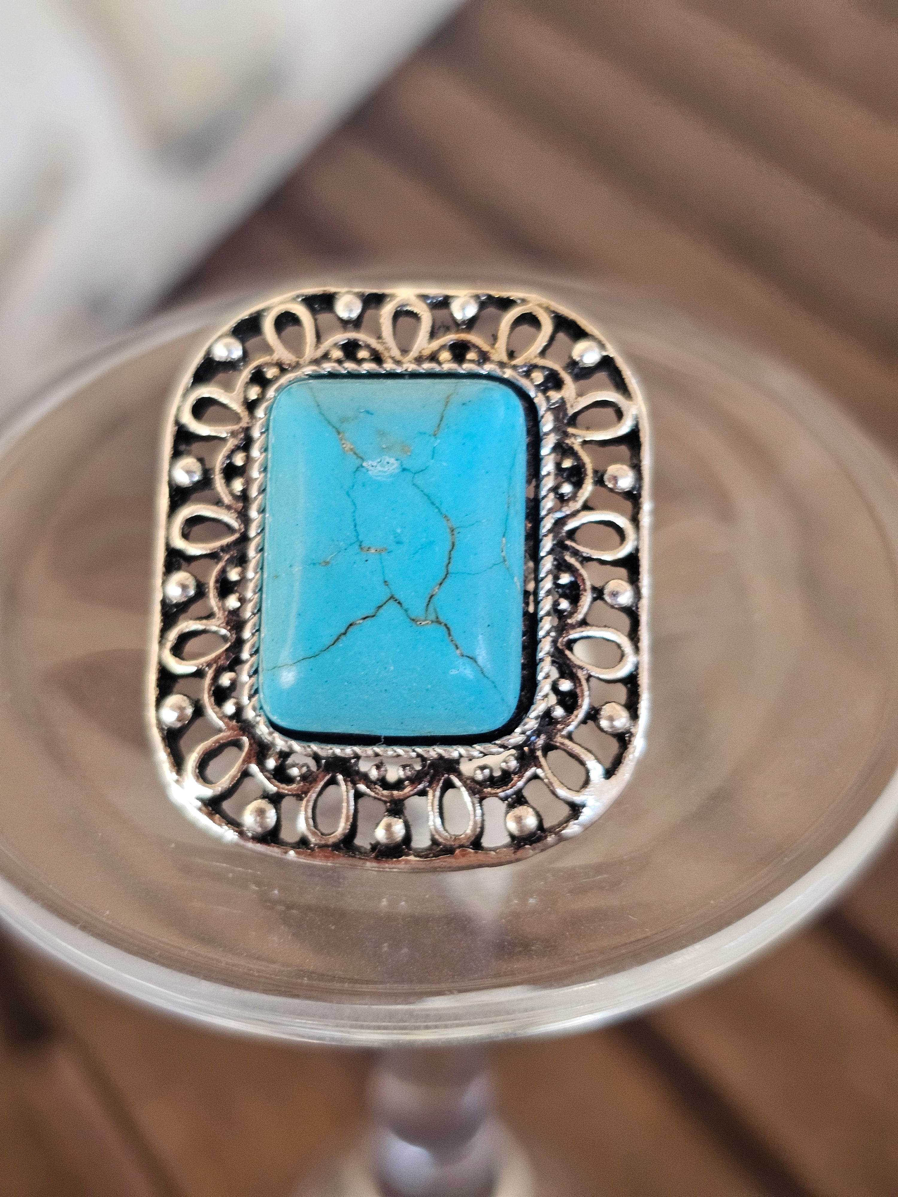 Cuadrado anillo bohemio