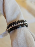 Silver ring with crystals