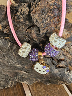 Collar con Dije de Gatita y Charms de Cristal